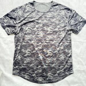 BYLT Premium Basics Shirt Mens XL Gray Camo Drop Cut Performance Workout